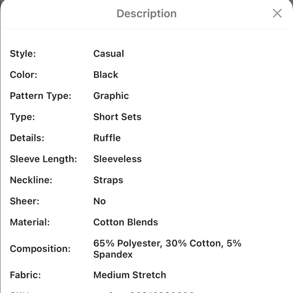 Sun & Moon Ruffle Crop Top & Shorts Pajama 2 Pc - Picture 6 of 7